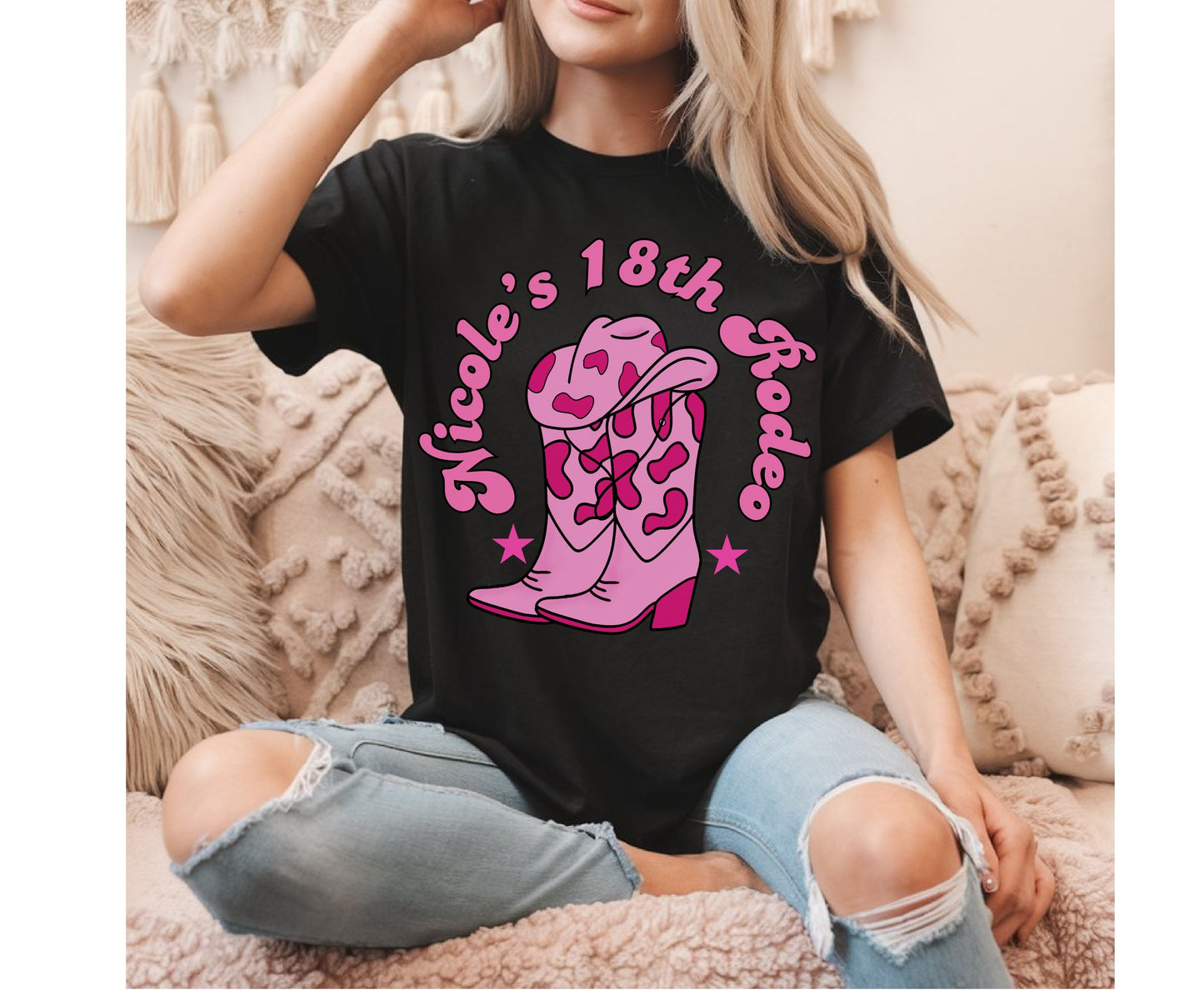 Hen Do Western Junggesellinnenabschied Shirt - Last Rodeo Cowgirl Brautpullover