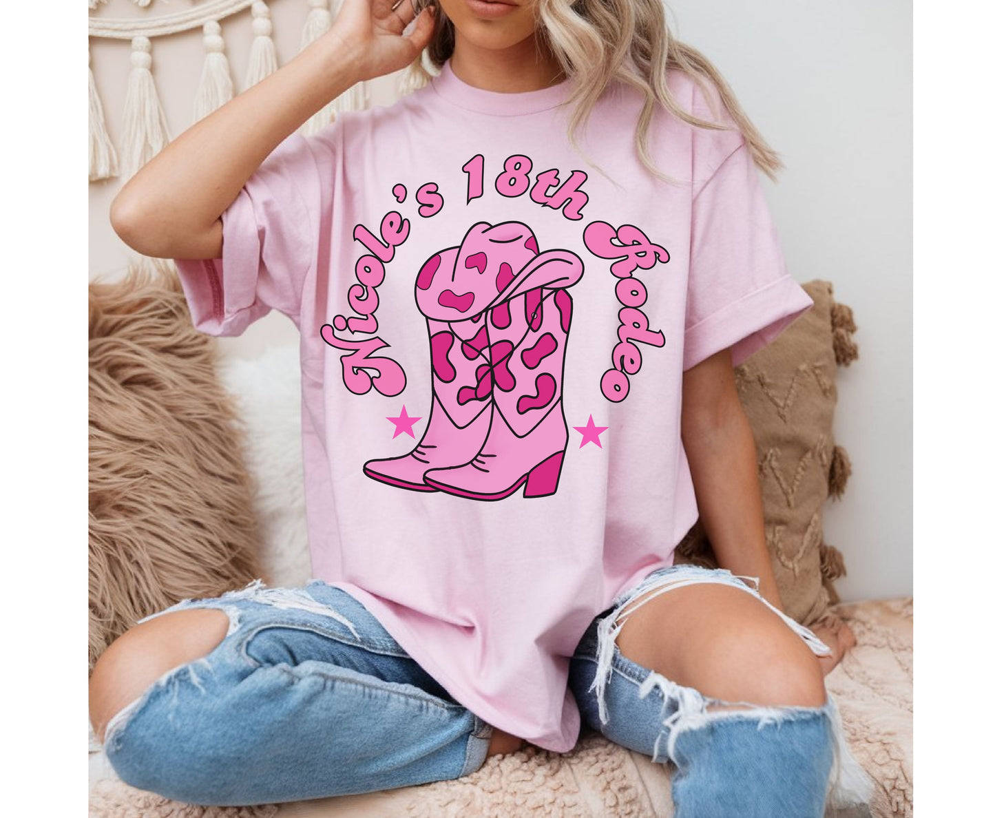 Hen Do Western Junggesellinnenabschied Shirt - Last Rodeo Cowgirl Brautpullover