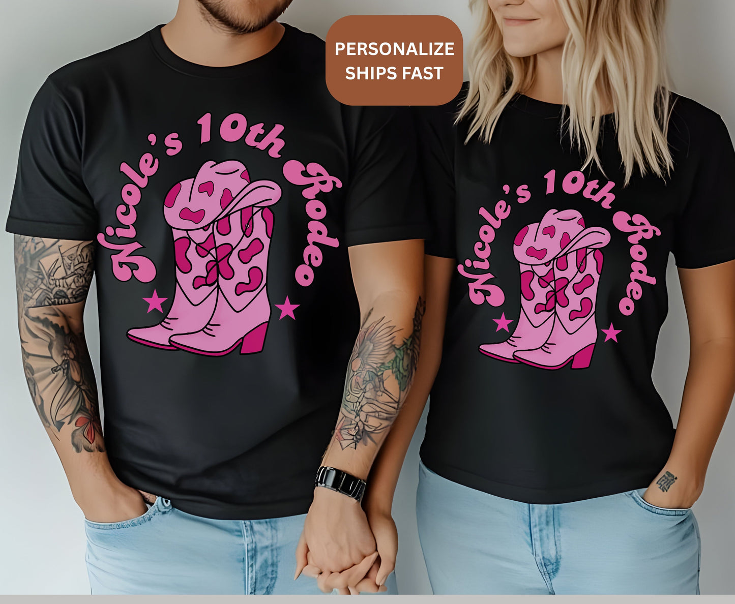 Hen Do Western Junggesellinnenabschied Shirt - Last Rodeo Cowgirl Brautpullover