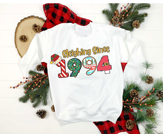 Sleighing since 1994 Festive Christmas Shirt for Men Women 30th Birthday Gifts for Her 30th Birthday 1994 Christmas Tees Sweatshirt Hoodie