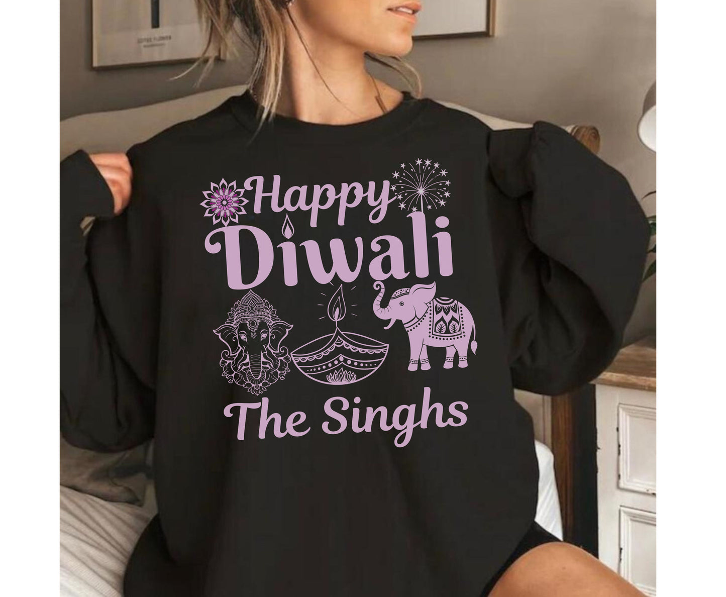 My First Diwali Bodysuit Family Matching Tee Sweatshirt options, Personalized Diwali Family Outfit