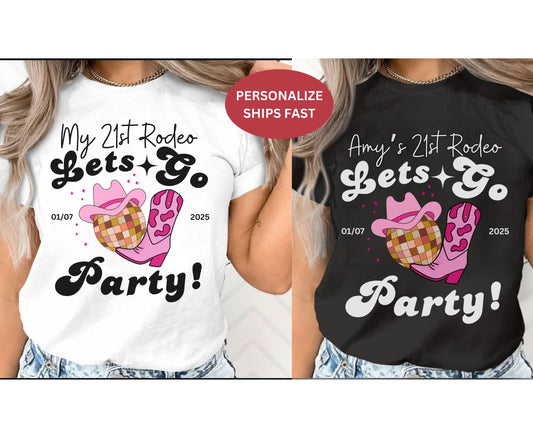 Hen Do Western Junggesellinnenabschied Shirt - Last Rodeo Cowgirl Brautpullover