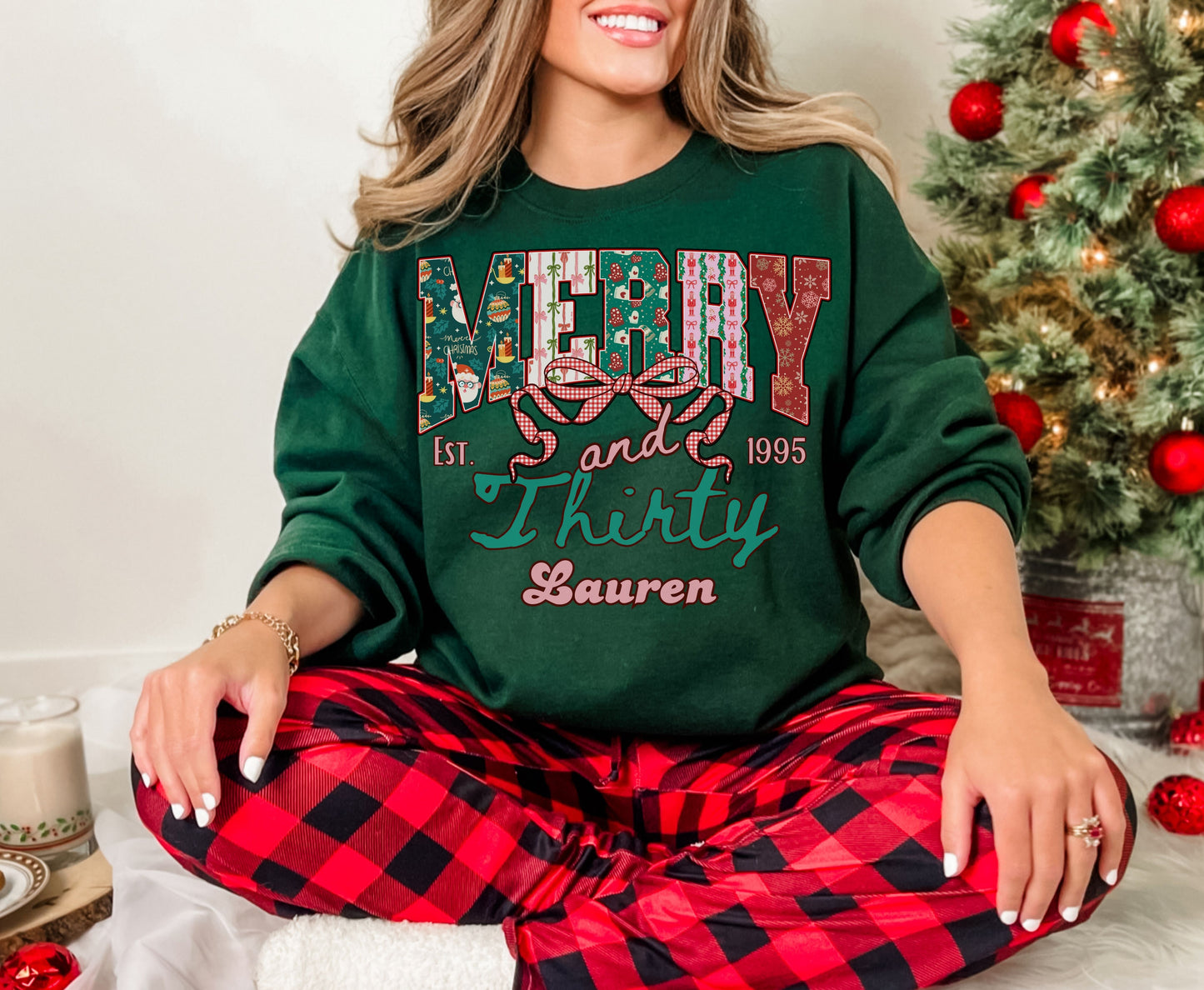 Merry and Thirty Christmas Birthday Shirts for Men Women - Unisex 30th Christmas Tee Sweatshirt 30th gifts