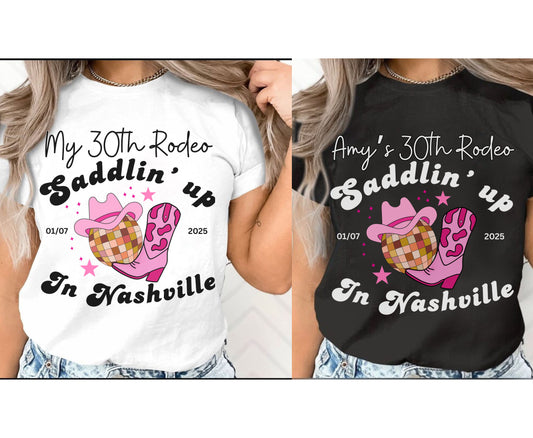 Hen Do Western Junggesellinnenabschied Shirt - Last Rodeo Cowgirl Brautpullover