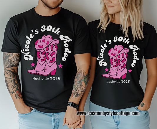 Hen Do Western Junggesellinnenabschied Shirt - Last Rodeo Cowgirl Brautpullover