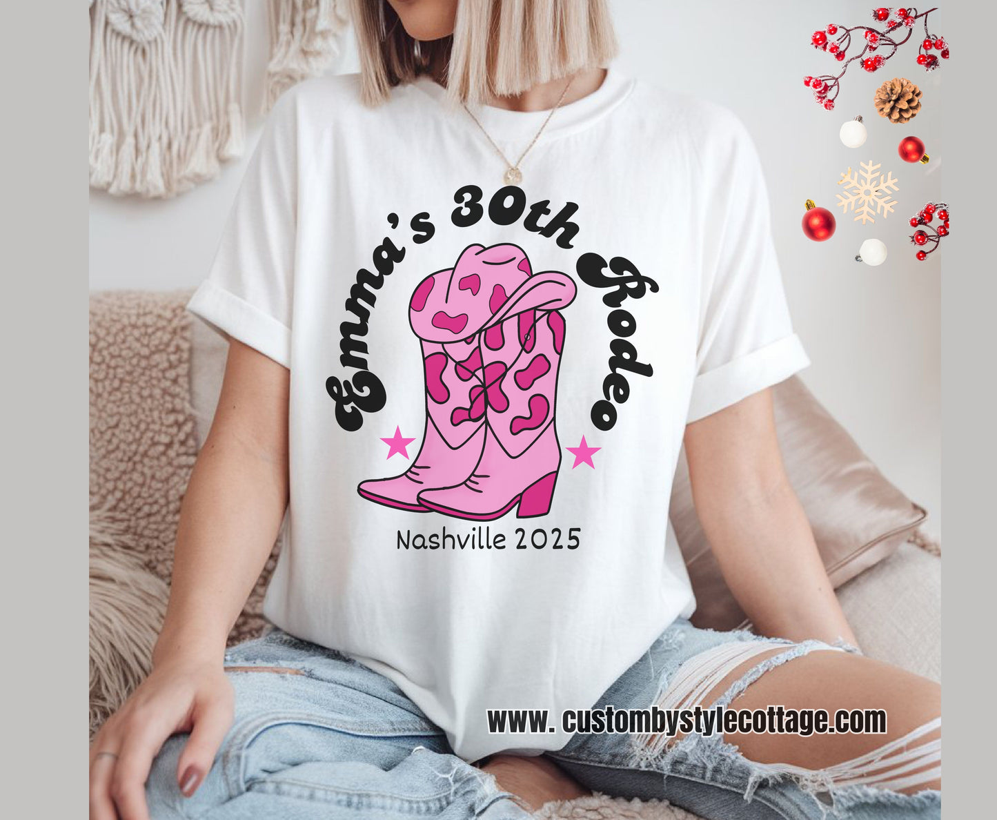 Hen Do Western Junggesellinnenabschied Shirt - Last Rodeo Cowgirl Brautpullover