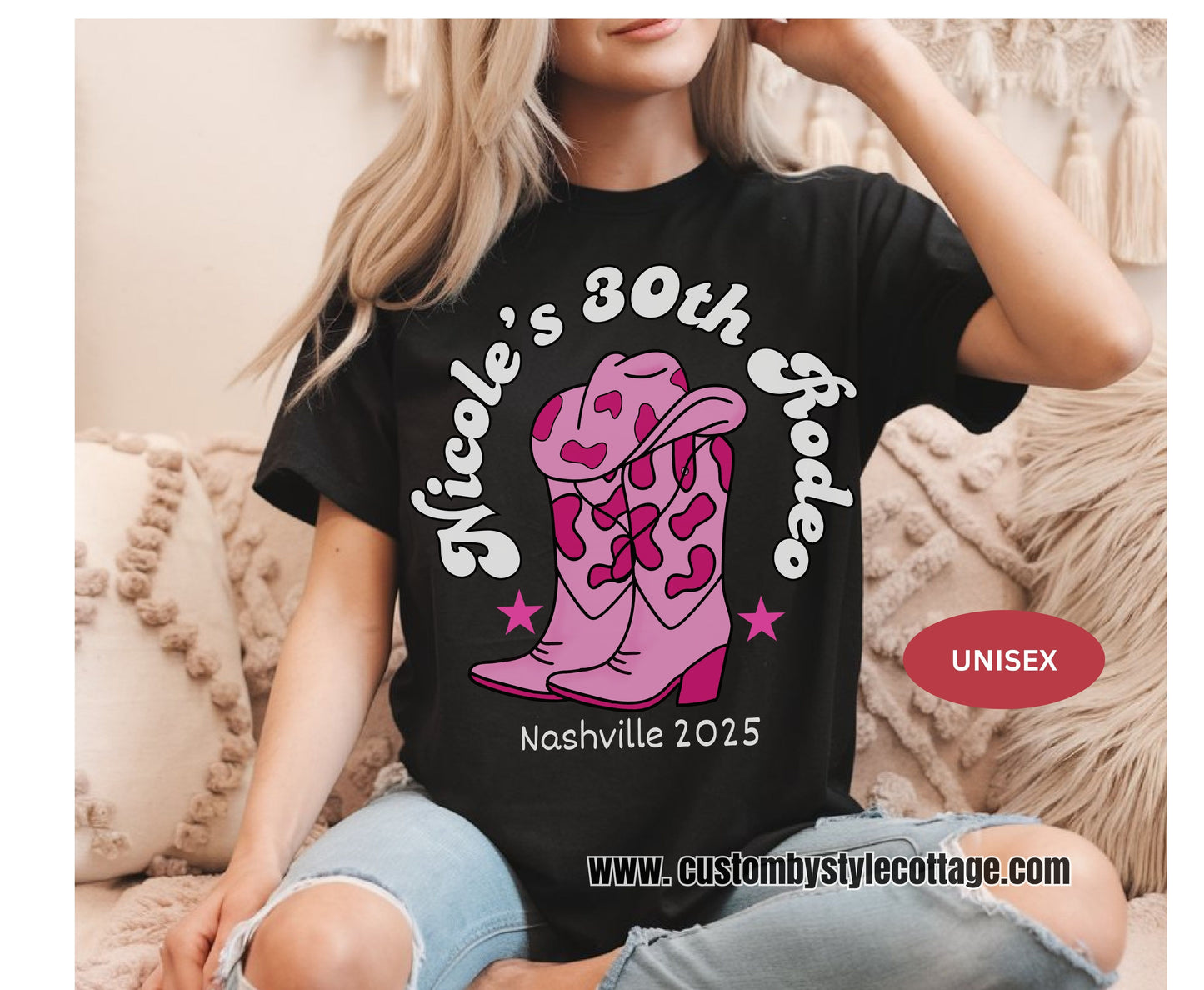 Hen Do Western Junggesellinnenabschied Shirt - Last Rodeo Cowgirl Brautpullover