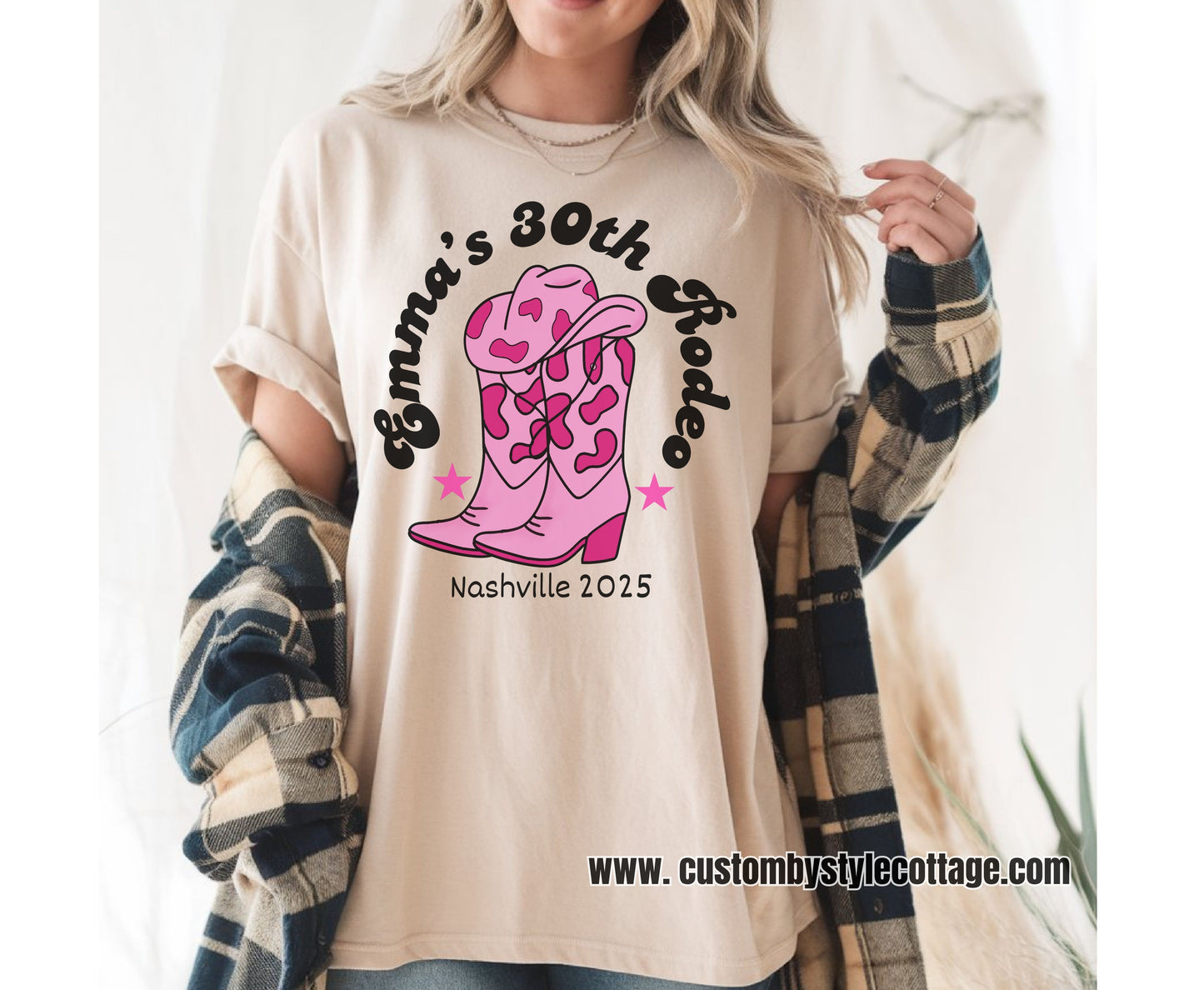 Hen Do Western Junggesellinnenabschied Shirt - Last Rodeo Cowgirl Brautpullover