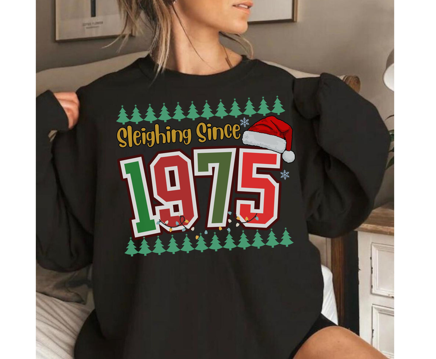 Retro 50th Christmas Birthday Shirts for Men Women - Unisex 1975 Christmas Tee Sweatshirt 50th gifts