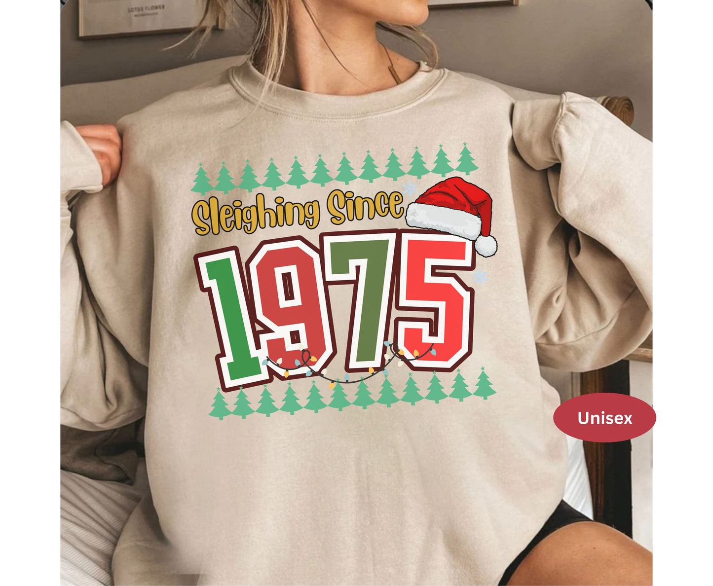 Retro 50th Christmas Birthday Shirts for Men Women - Unisex 1975 Christmas Tee Sweatshirt 50th gifts