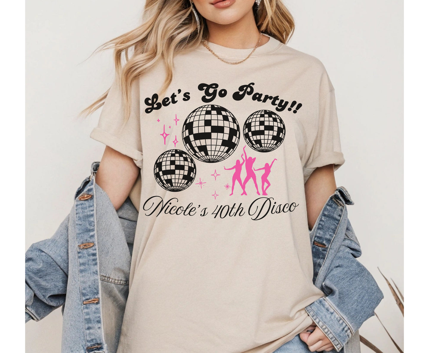 Custom 40th Disco ball shirt Birthday Party Unisex Shirts