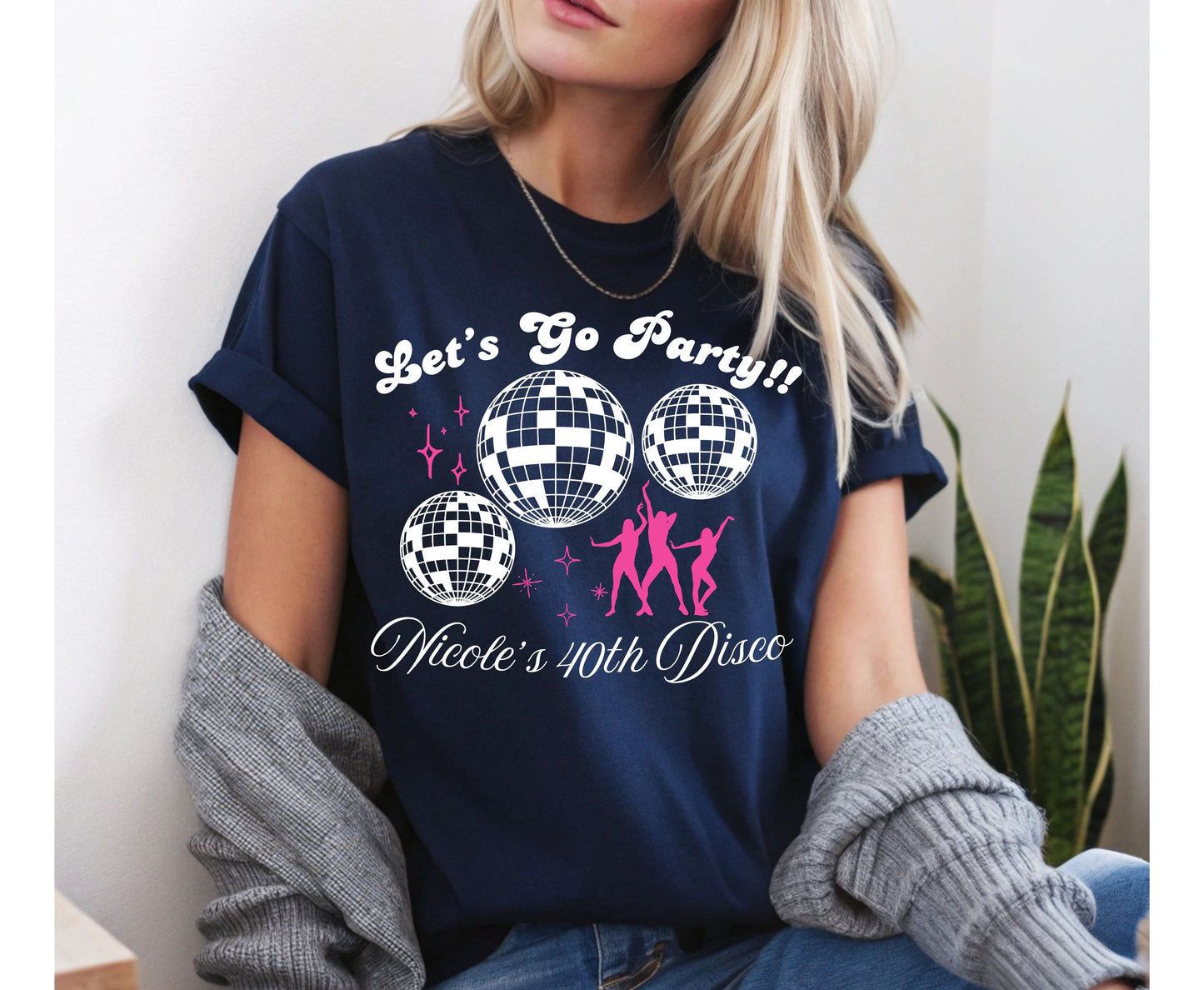 Custom 40th Disco ball shirt Birthday Party Unisex Shirts
