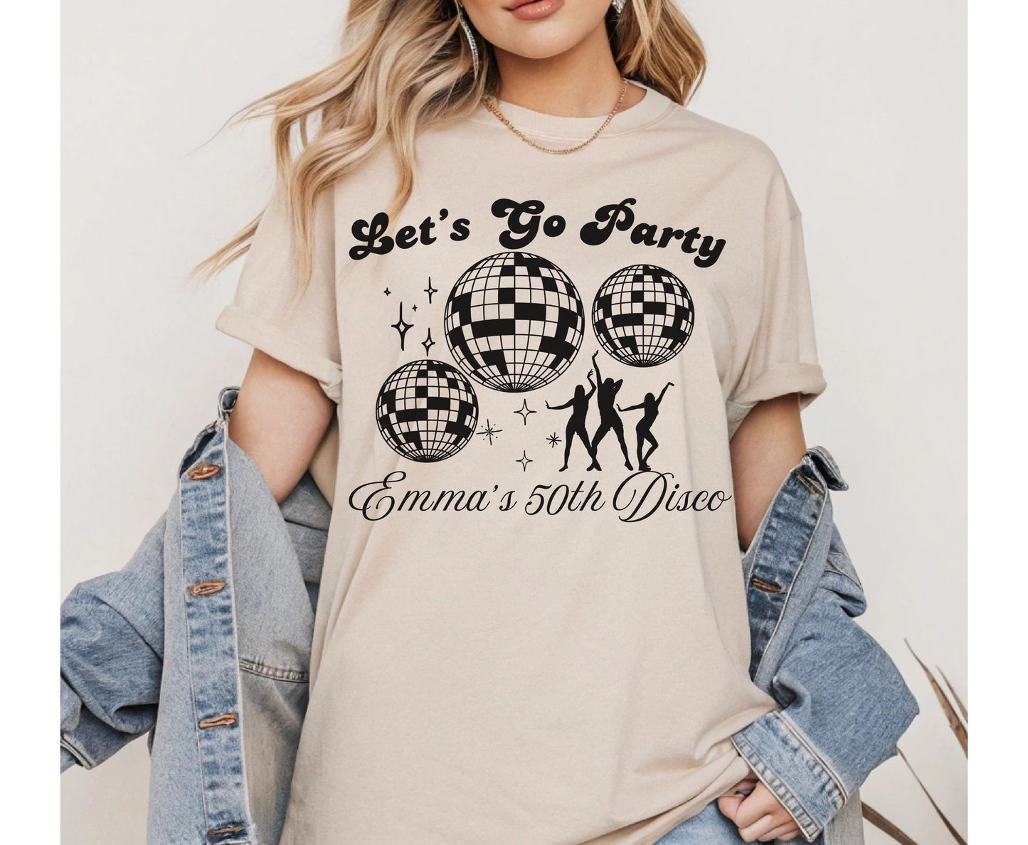 Custom 50th Disco ball shirt Birthday Party Unisex Shirts