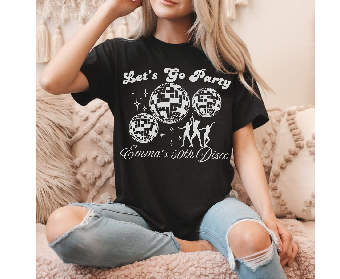 Custom 50th Disco ball shirt Birthday Party Unisex Shirts