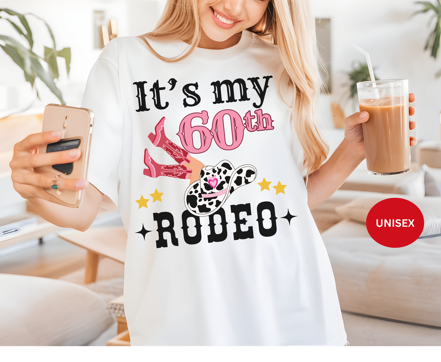 60th Rodeo Cowgirl Western themed Birthday Shirt gifts