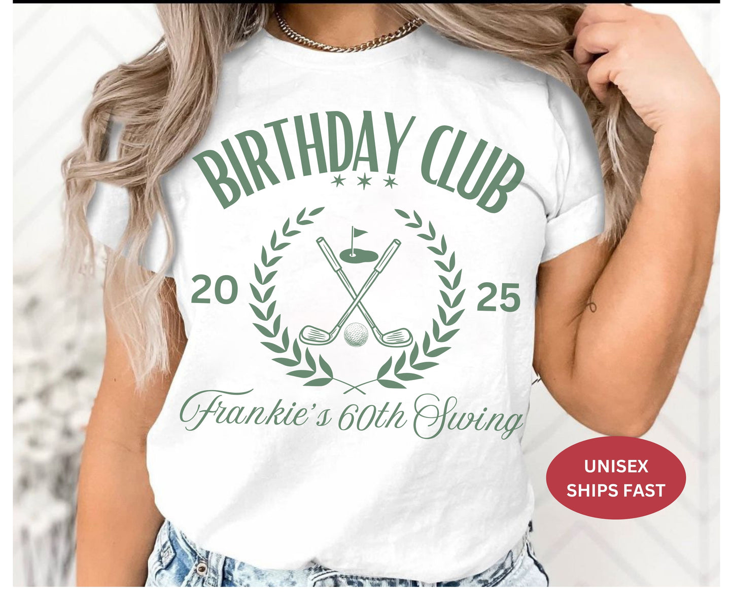 60th Birthday Golf Shirt Unisex Golfing 60th Birthday Party Tee for men women
