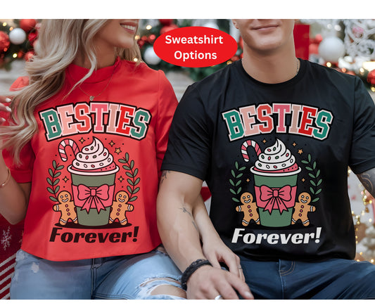 Besties Forever Christmas Tee Jumper for Men Women