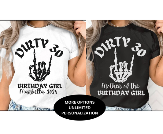 30th Rock Themed Birthday Shirt - Dirty Thirty Gothic Sweatshirt Tshirt