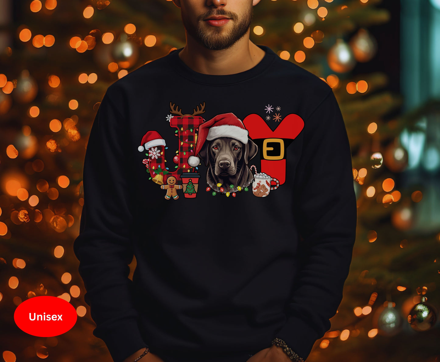 Labrador Retriever Dog Breed Christmas Tee Jumper -  Labrador Retriever  Dog mom dad Xmas Unisex Shirt