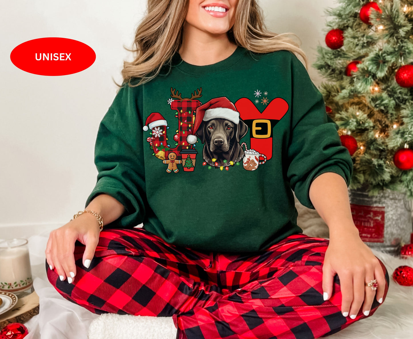 Labrador Retriever Dog Breed Christmas Tee Jumper -  Labrador Retriever  Dog mom dad Xmas Unisex Shirt