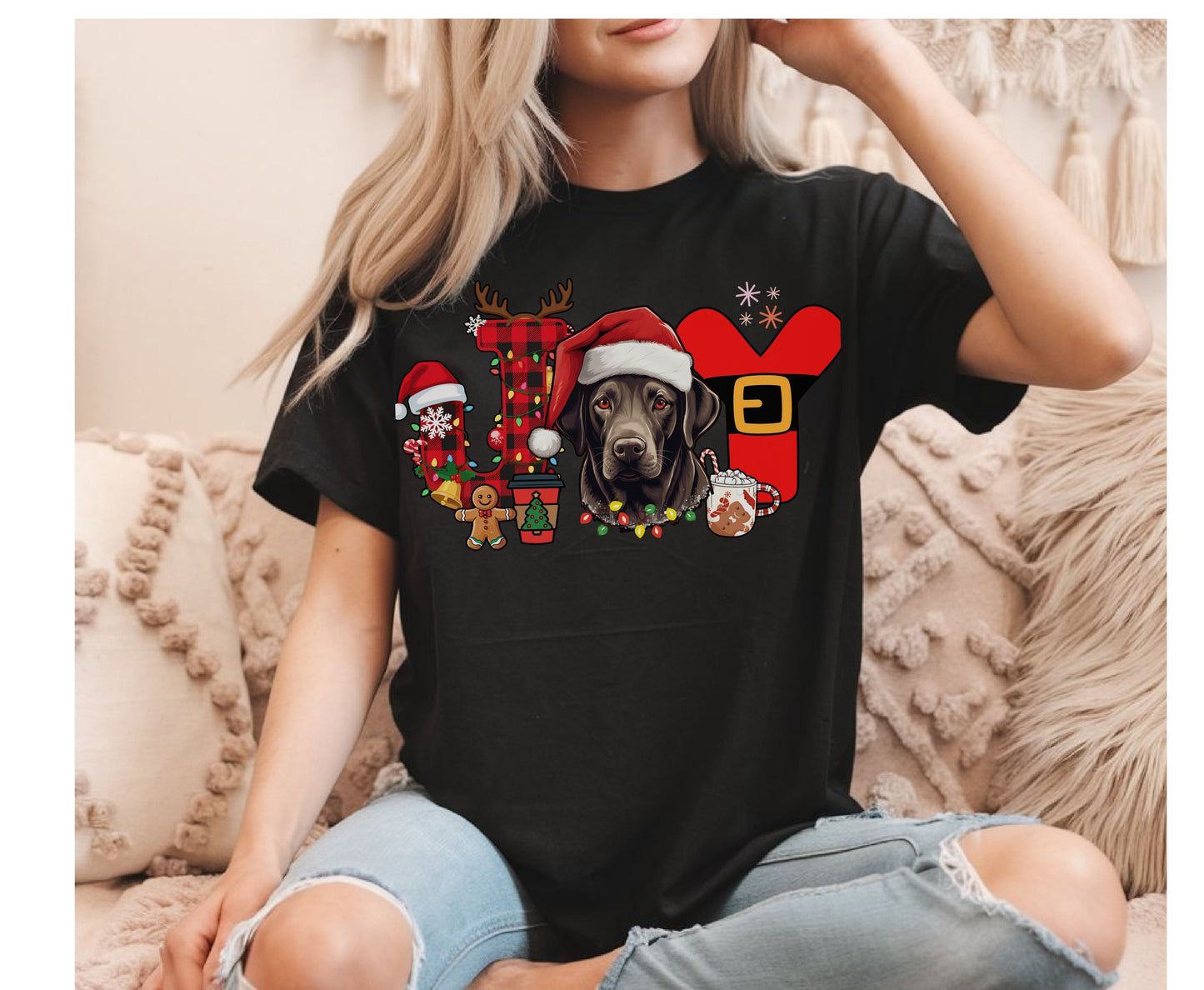 Labrador Retriever Dog Breed Christmas Tee Jumper -  Labrador Retriever  Dog mom dad Xmas Unisex Shirt