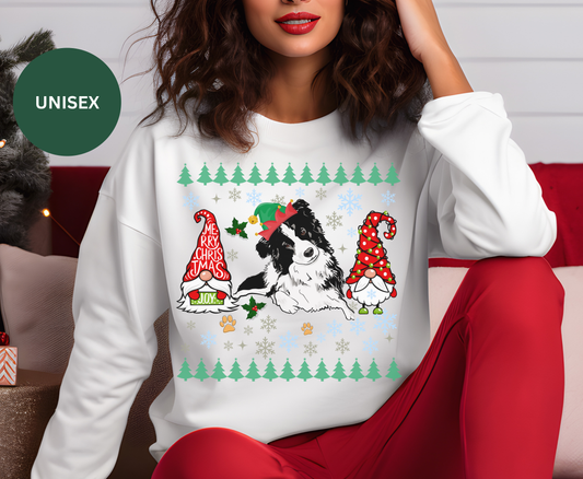 Custom Festive Border Collie Christmas Shirt - Holiday Dog Lover Gift for Mom, Dad, Dog Owner