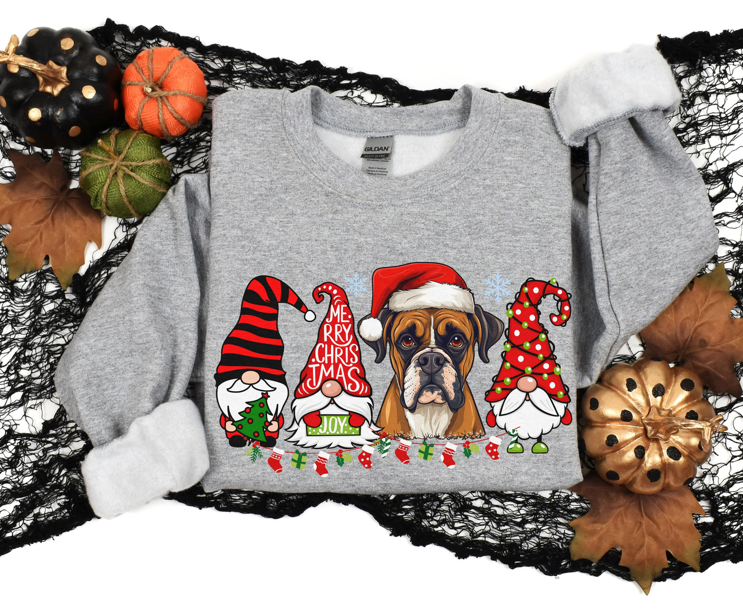Boxer Dog Breed Christmas Tee Jumper