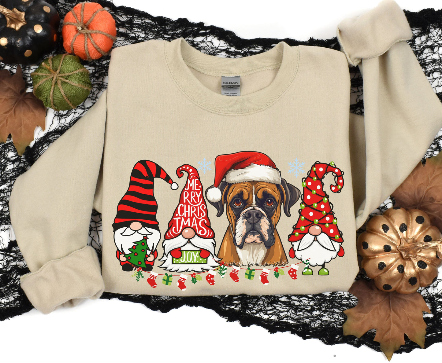 Boxer Dog Breed Christmas Tee Jumper