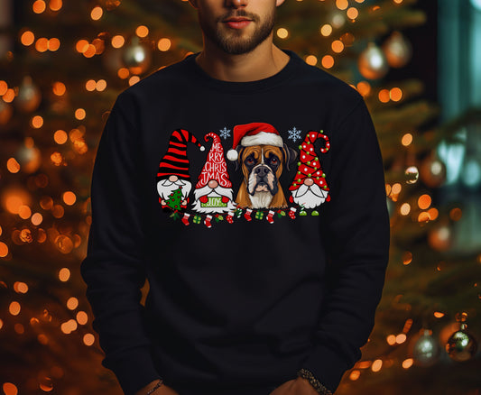 Boxer Dog Breed Christmas Tee Jumper