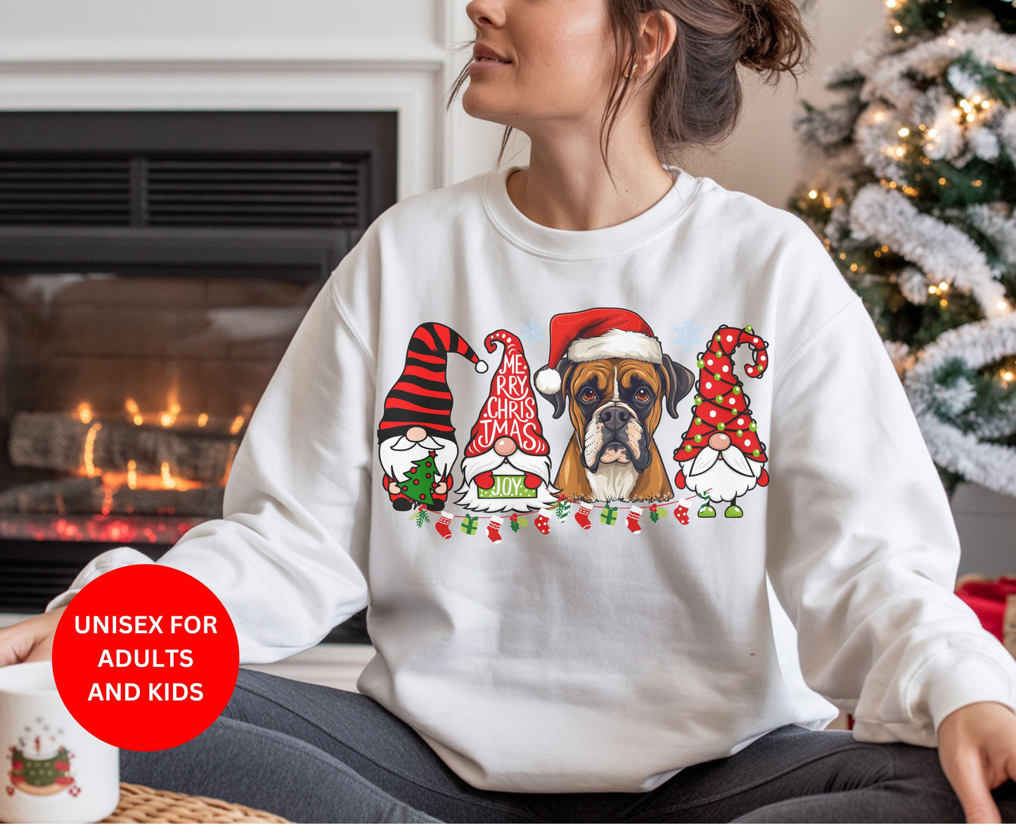 Boxer Dog Breed Christmas Tee Jumper