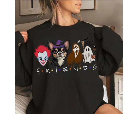 Trendy Chihuahua Halloween Friends Themed Spooky Shirt gifts for Men Women