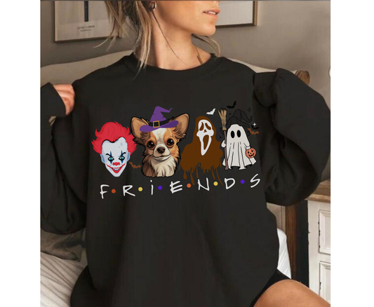 Trendy Chihuahua Halloween Friends Themed Spooky Shirt gifts for Men Women
