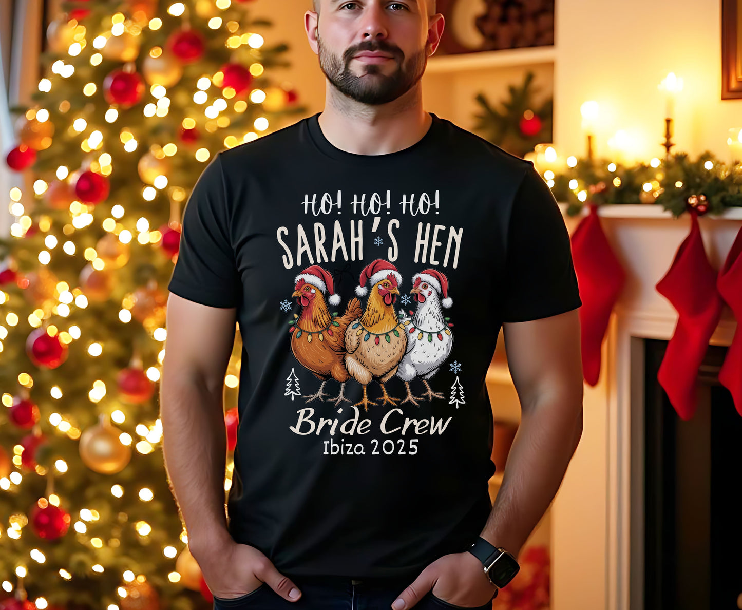 Christmas Hen Party Shirts - Unisex Festive Christmas Bachelorette Tops - Funny Hen do Shirts
