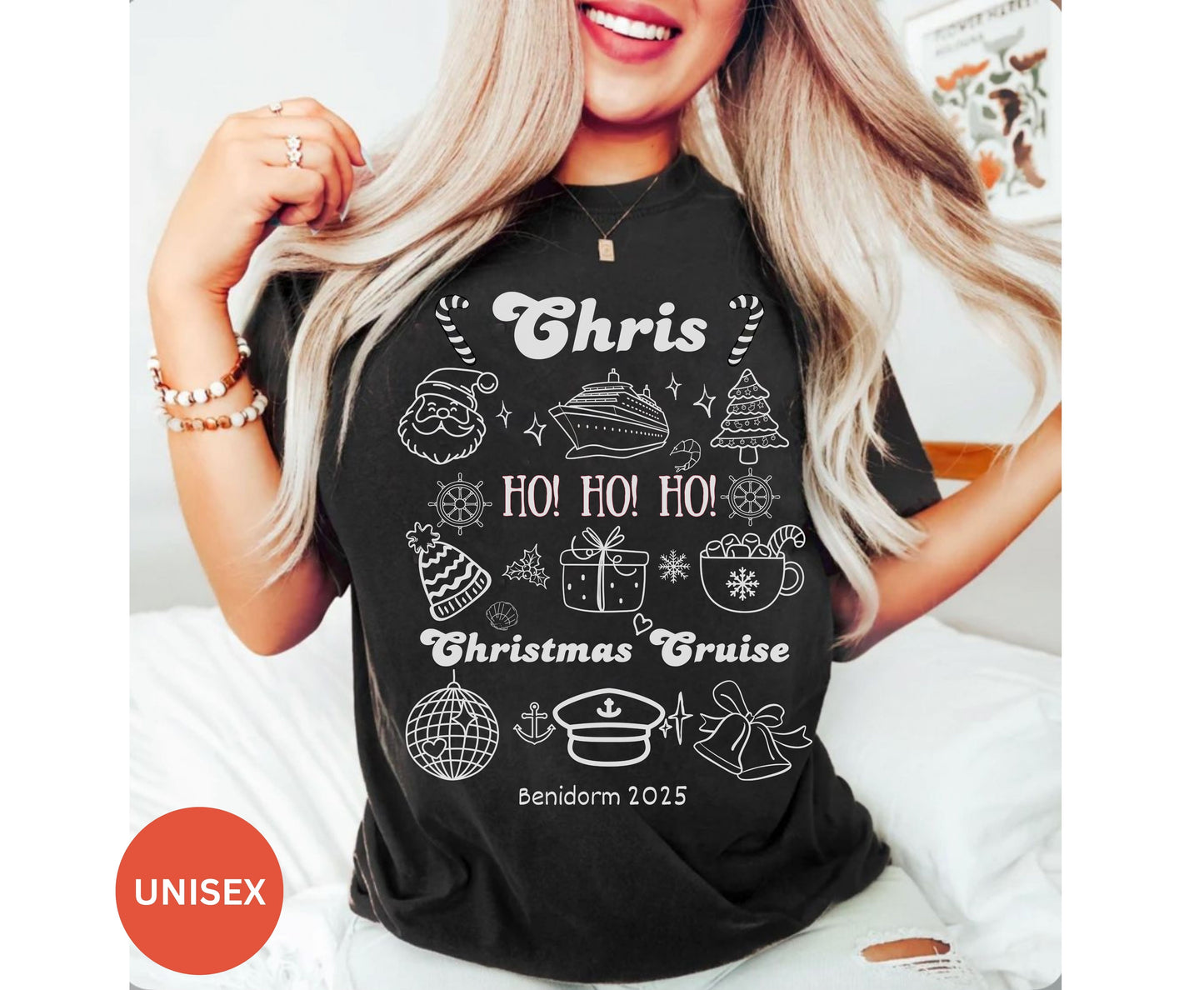 Personalized Christmas Cruise Family T-Shirts Sweatshirt - Trendy Christmas Cruising Shirt - Up to 5XL - for Mom Dad Baby