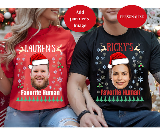 Personalized Couple Christmas Family Shirts - Unisex Mr and Mrs Christmas Sweatshirt Tshirt