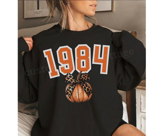 Spooky 40th Halloween Birthday Shirt Born in October 1984 Coquette Sweatshirt