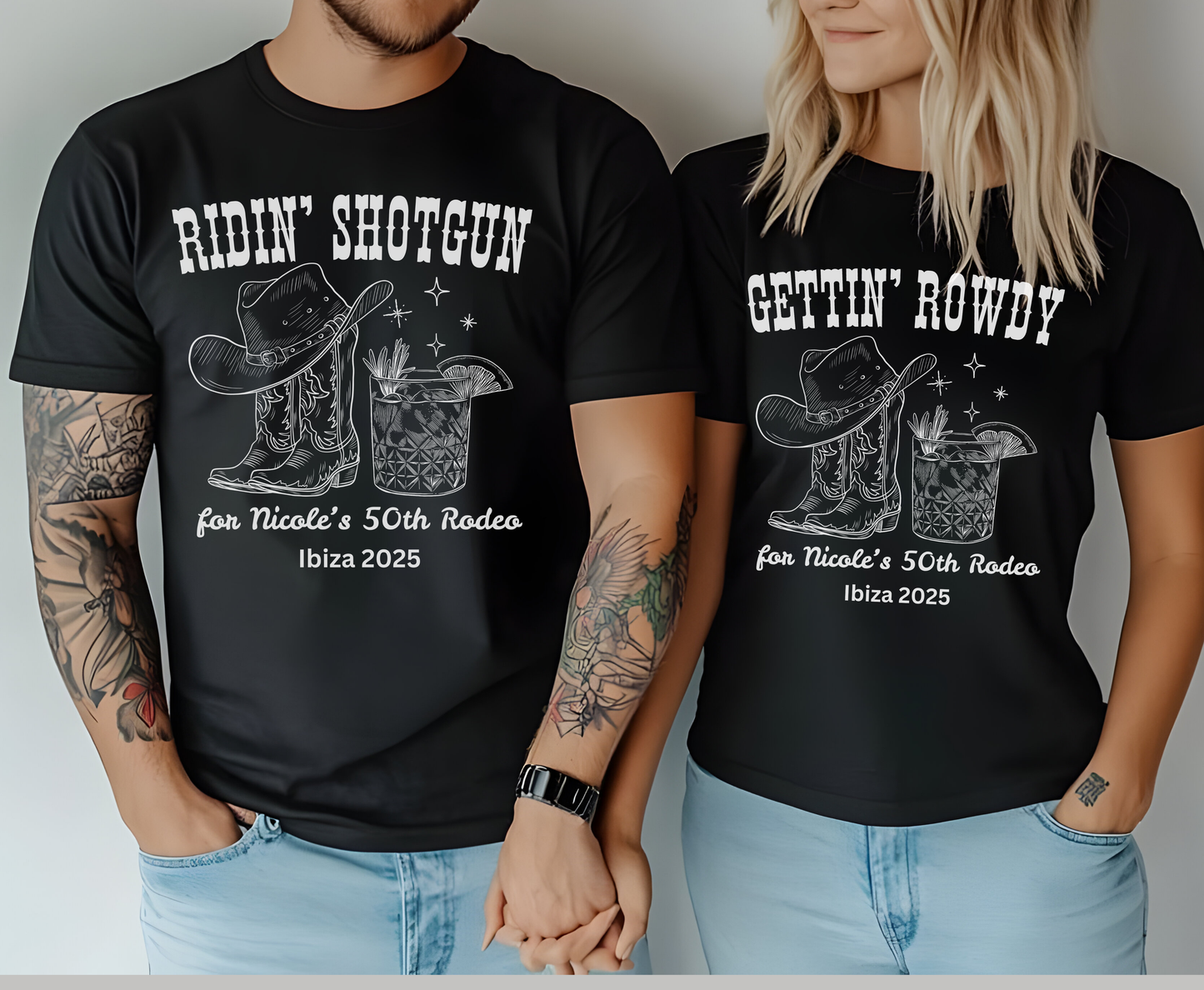 Hen Do Western Junggesellinnenabschied Shirt - Last Rodeo Cowgirl Brautpullover