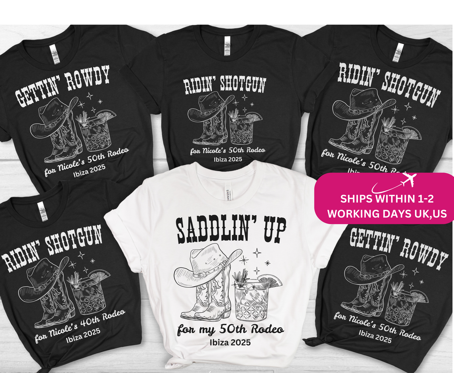 Hen Do Western Junggesellinnenabschied Shirt - Last Rodeo Cowgirl Brautpullover