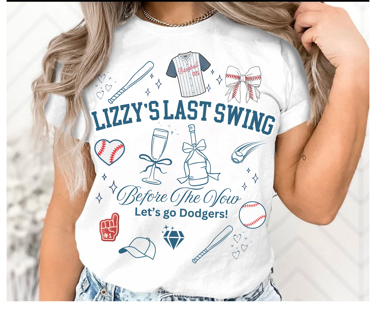 Custom Last Swing game day baseball themed Unisex Bachelorette Sweatshirt Tshirt