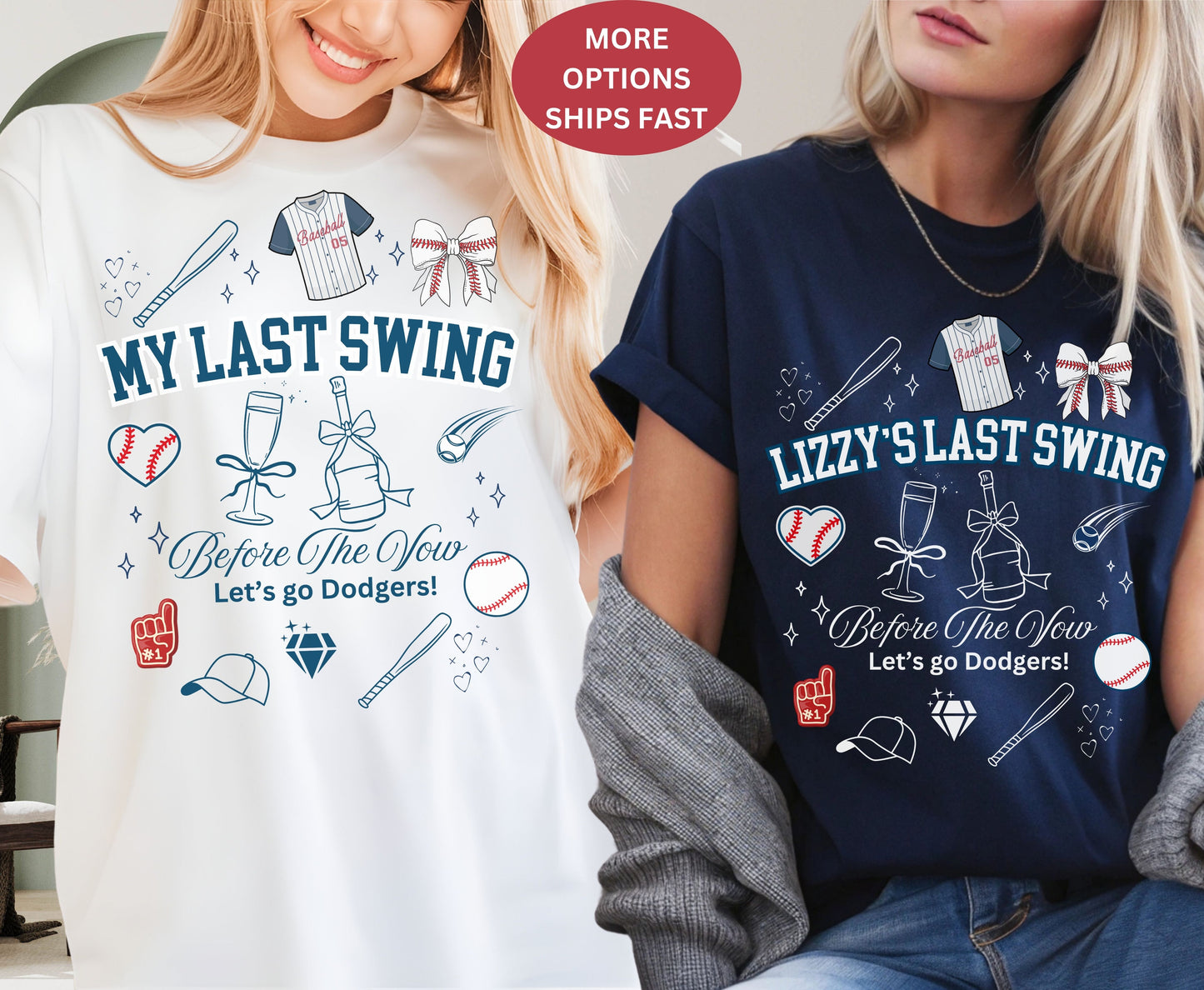Custom Last Swing game day baseball themed Unisex Bachelorette Sweatshirt Tshirt
