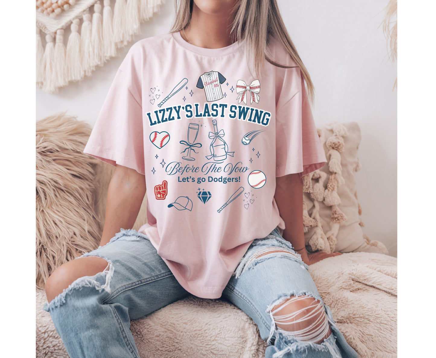 Custom Last Swing game day baseball themed Unisex Bachelorette Sweatshirt Tshirt