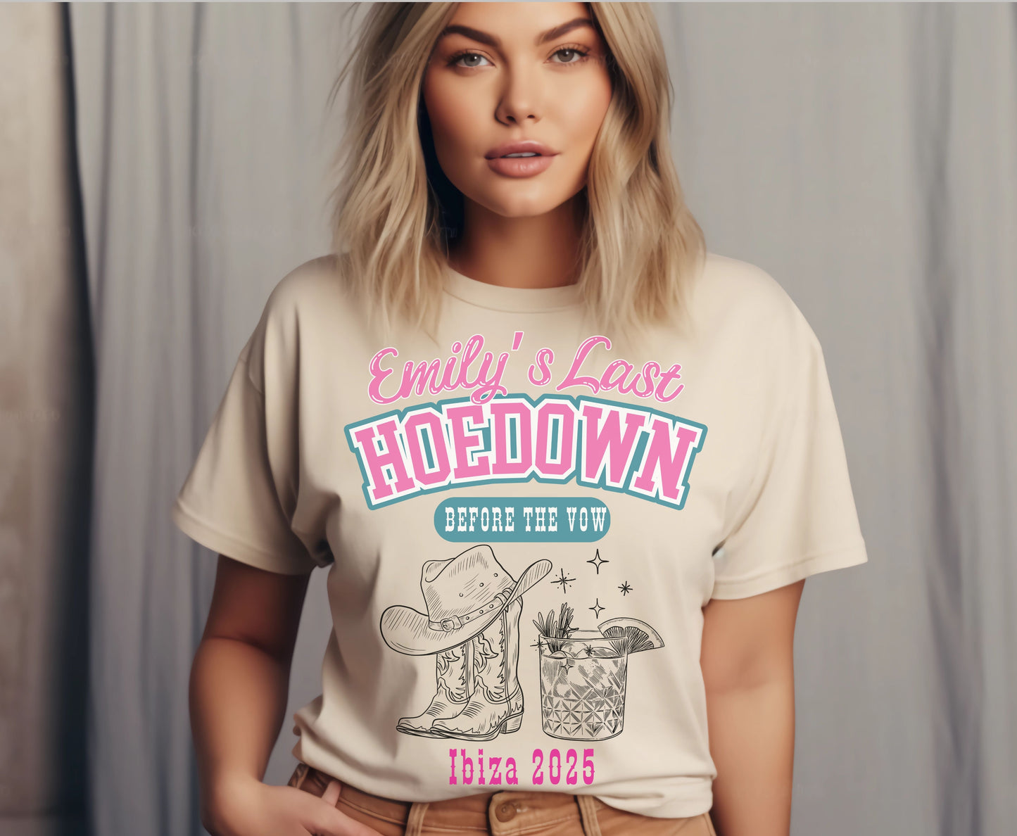 Custom Last Hoedown before the Vow Unisex Tshirt for Men and Women