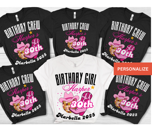 30th Western-Themed Birthday Shirt Cowgirl Sweatshirt 30th Cowboy Birthday Party Tee Shirts for Country Birthday Babe Tank top for Men Women