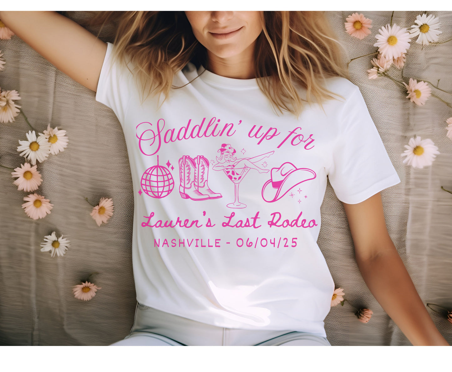 Custom Last Rodeo Unisex Bachelorette Hen party Sweatshirt Tshirt