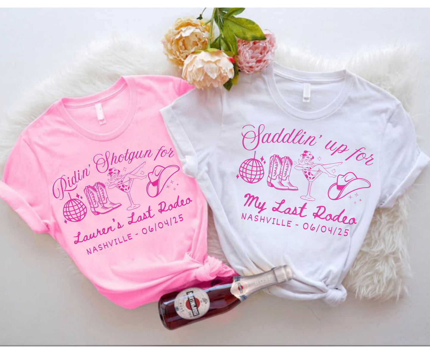 Custom Last Rodeo Unisex Bachelorette Hen party Sweatshirt Tshirt