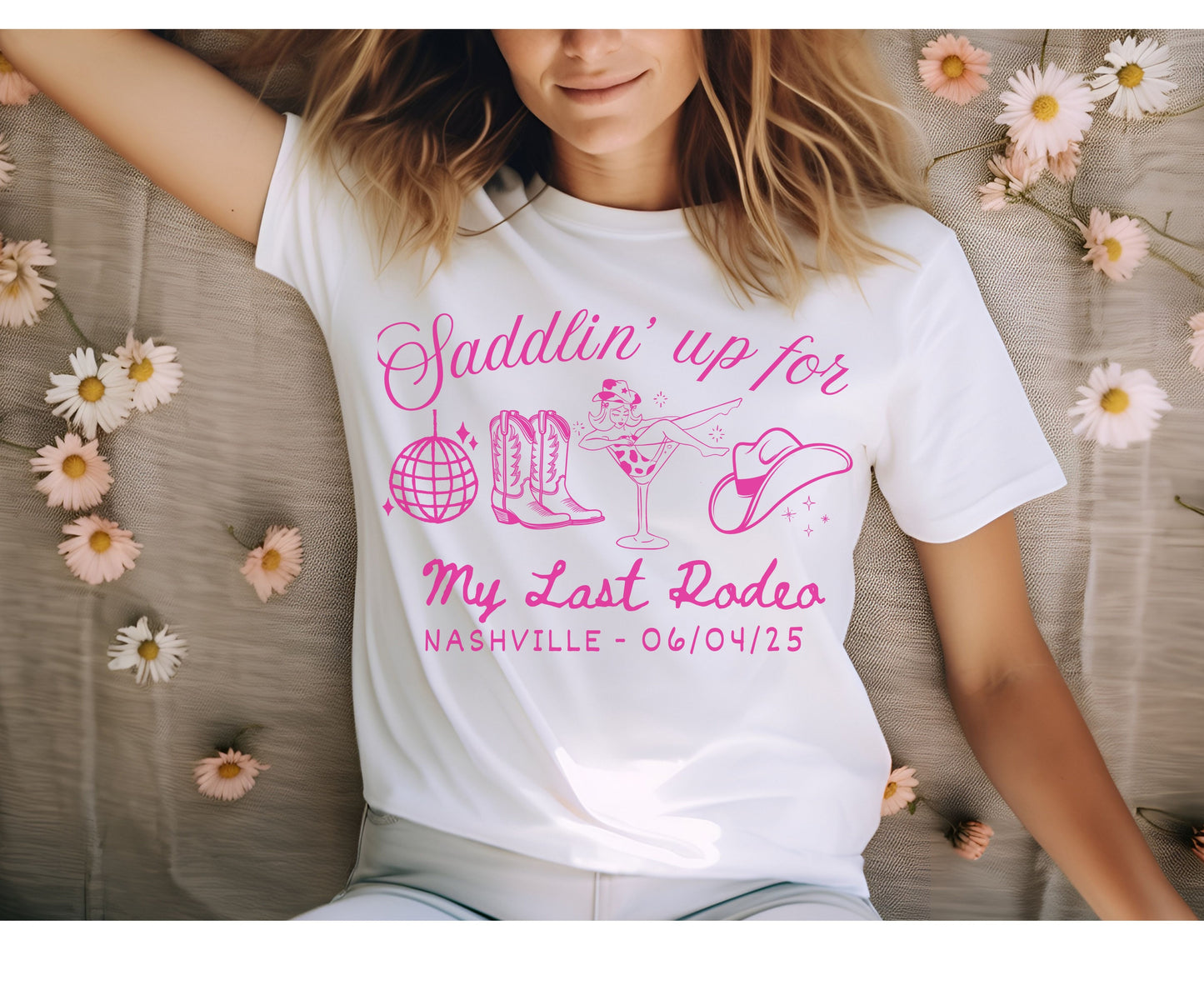 Custom Last Rodeo Unisex Bachelorette Hen party Sweatshirt Tshirt