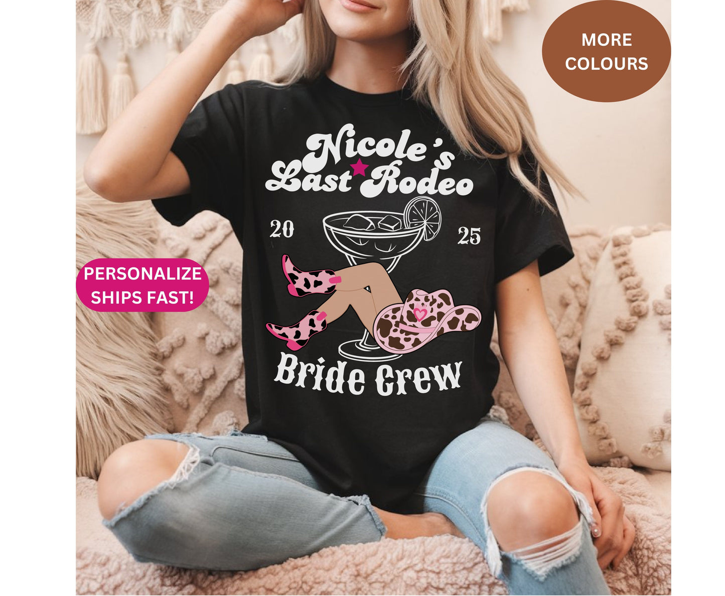 Custom Last Rodeo Bachelorette Unisex Sweatshirt Tshirt