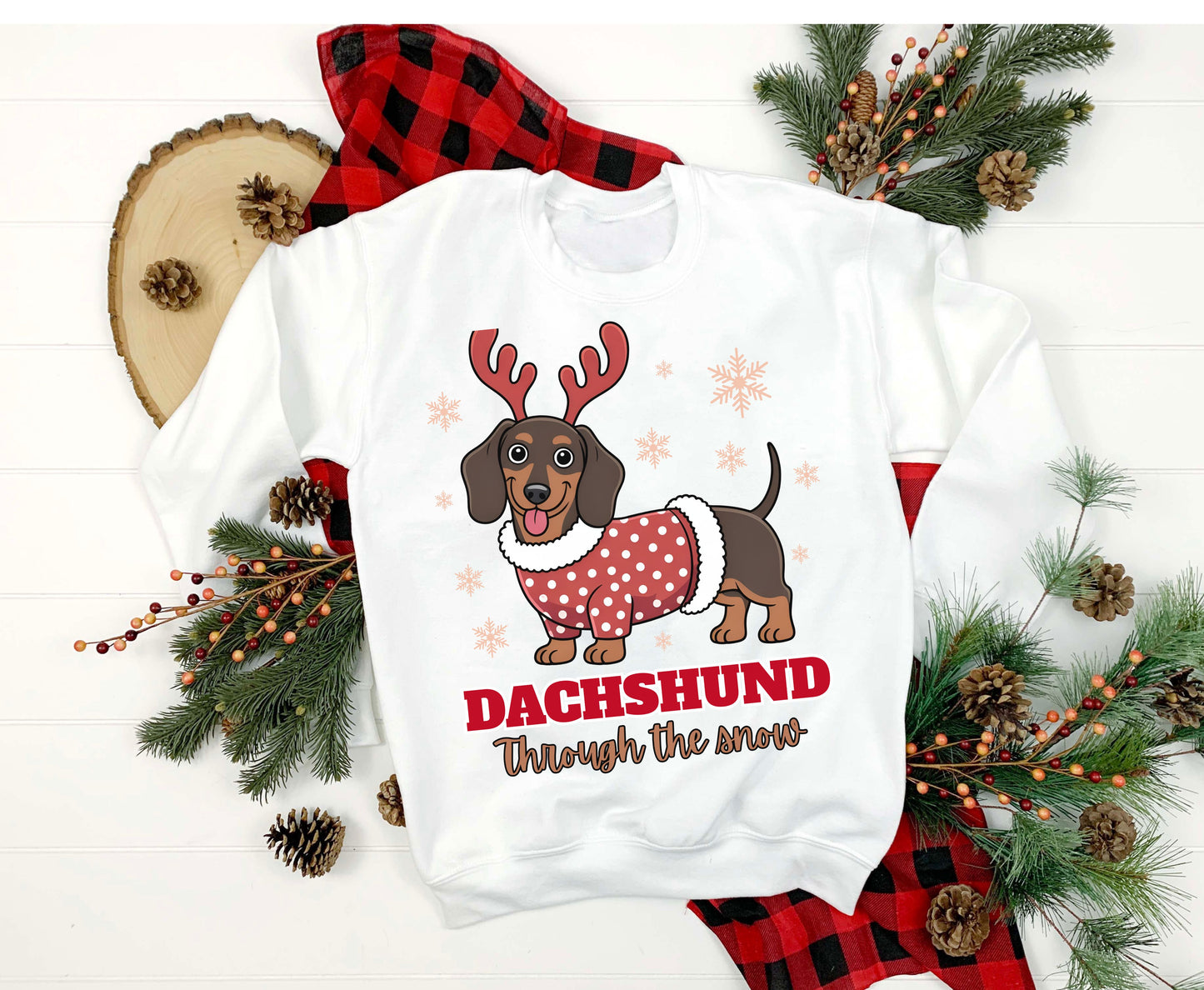 Dachshund Dog Breed Christmas Tee Jumper - Dachshund Dog mom dad Xmas Unisex Shirt