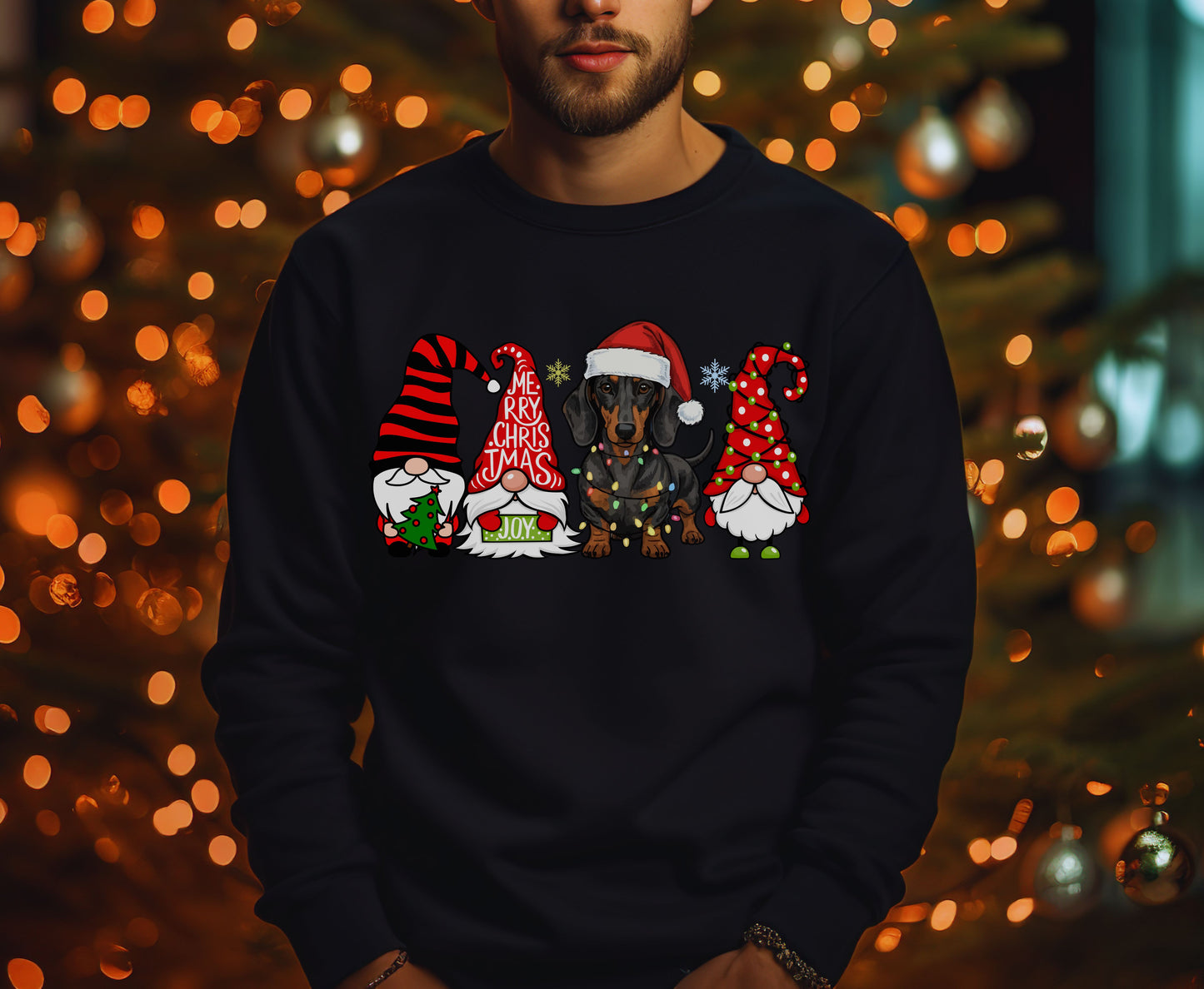 Dachshund Dog Breed Christmas Tee Jumper - Dachshund Dog mom dad Xmas Unisex Shirt