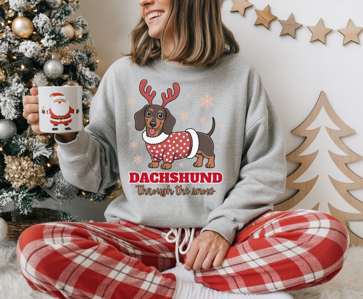 Dachshund Dog Breed Christmas Tee Jumper - Dachshund Dog mom dad Xmas Unisex Shirt